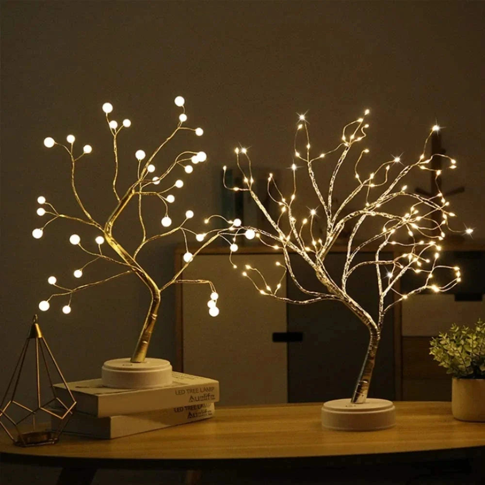 Glitrende Bonsai-lampe