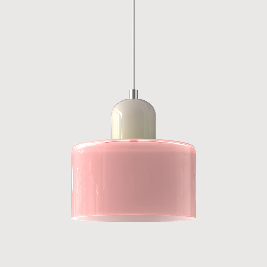 Tusa – Retro Pendellampe med Orange Glasskærm