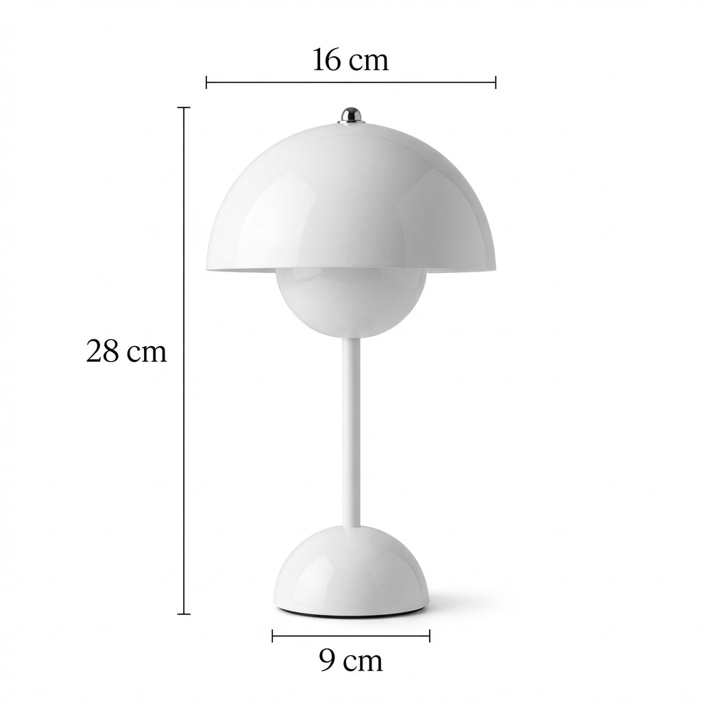 NordLys | Trådløs Touch Bordlampe med Kuppelform Dæmpbar LED