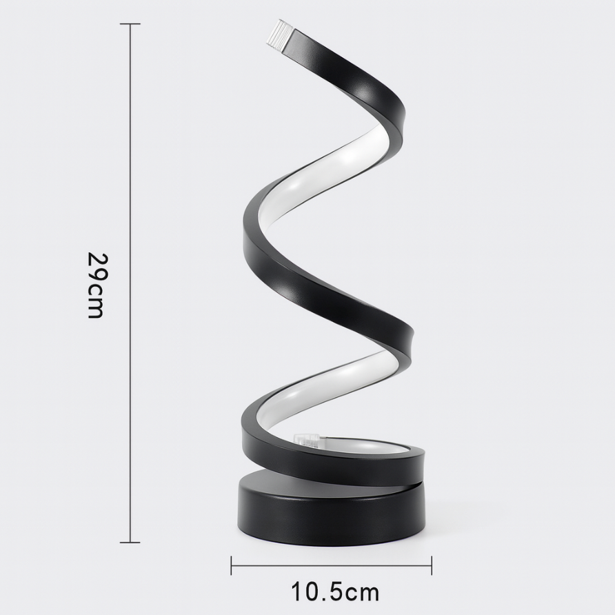Moderne Spiral LED Bordlampe 1-Lys