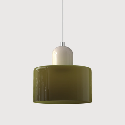 Tusa – Retro Pendellampe med Orange Glasskærm