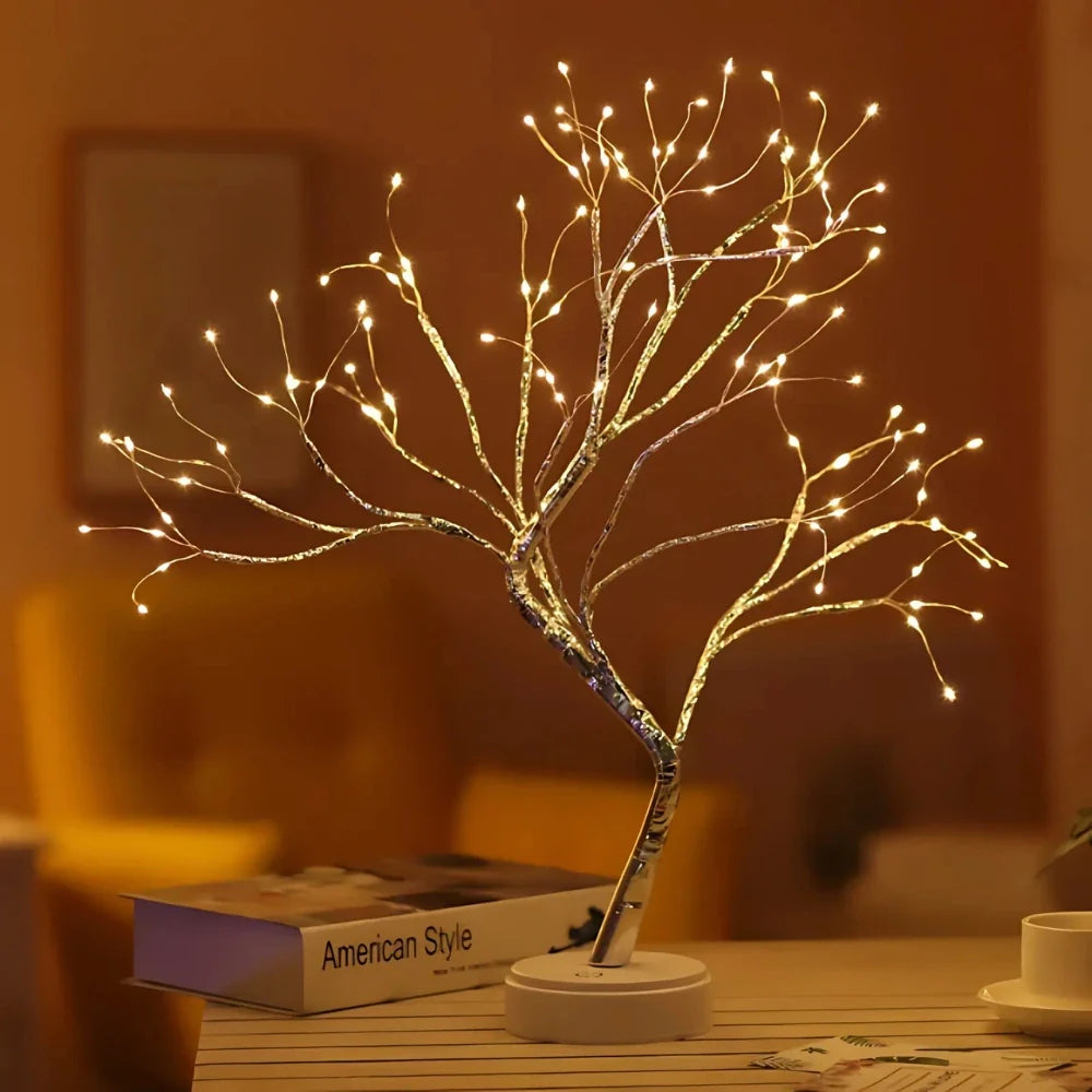 Glitrende Bonsai-lampe