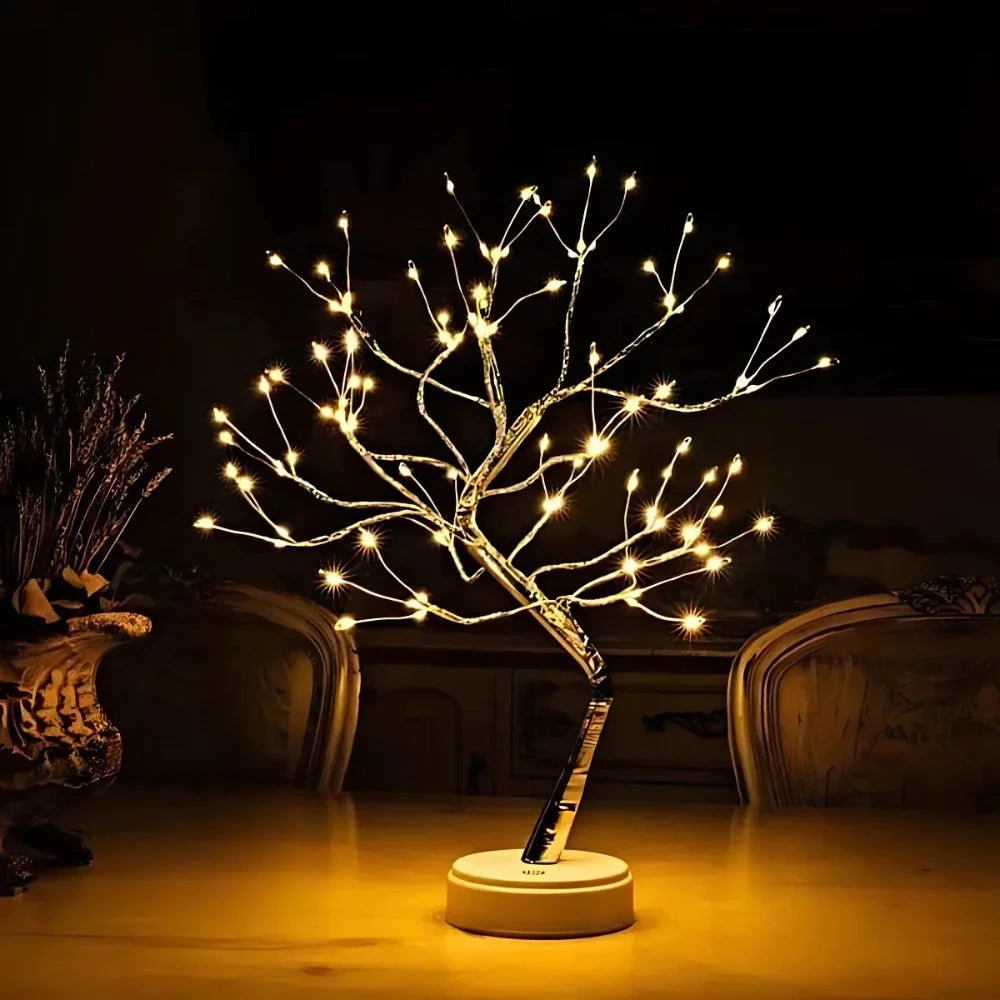Glitrende Bonsai-lampe