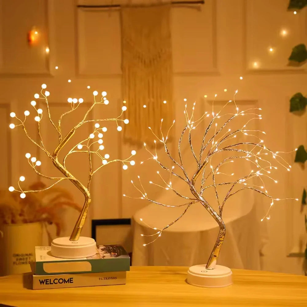 Glitrende Bonsai-lampe