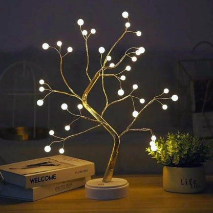 Glitrende Bonsai-lampe