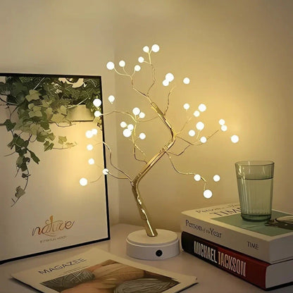 Glitrende Bonsai-lampe