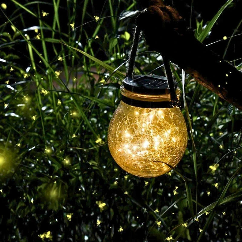 StjerneKrukke™ – Solcellelanterne med krakeleret glas