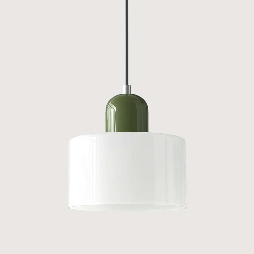 Tusa – Retro Pendellampe med Orange Glasskærm