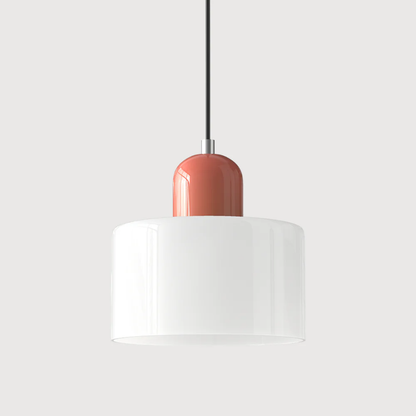 Tusa – Retro Pendellampe med Orange Glasskærm
