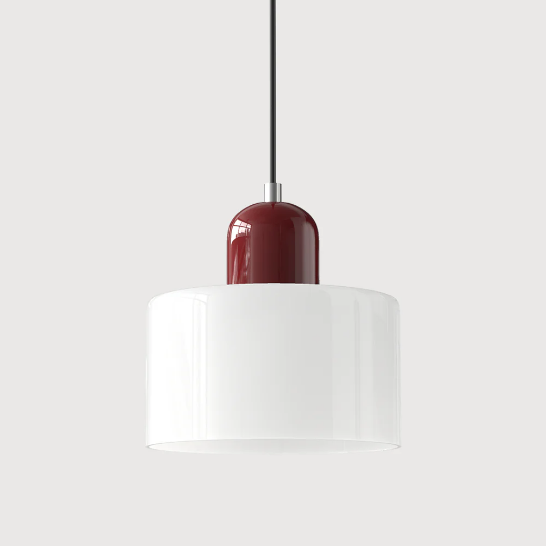 Tusa – Retro Pendellampe med Orange Glasskærm