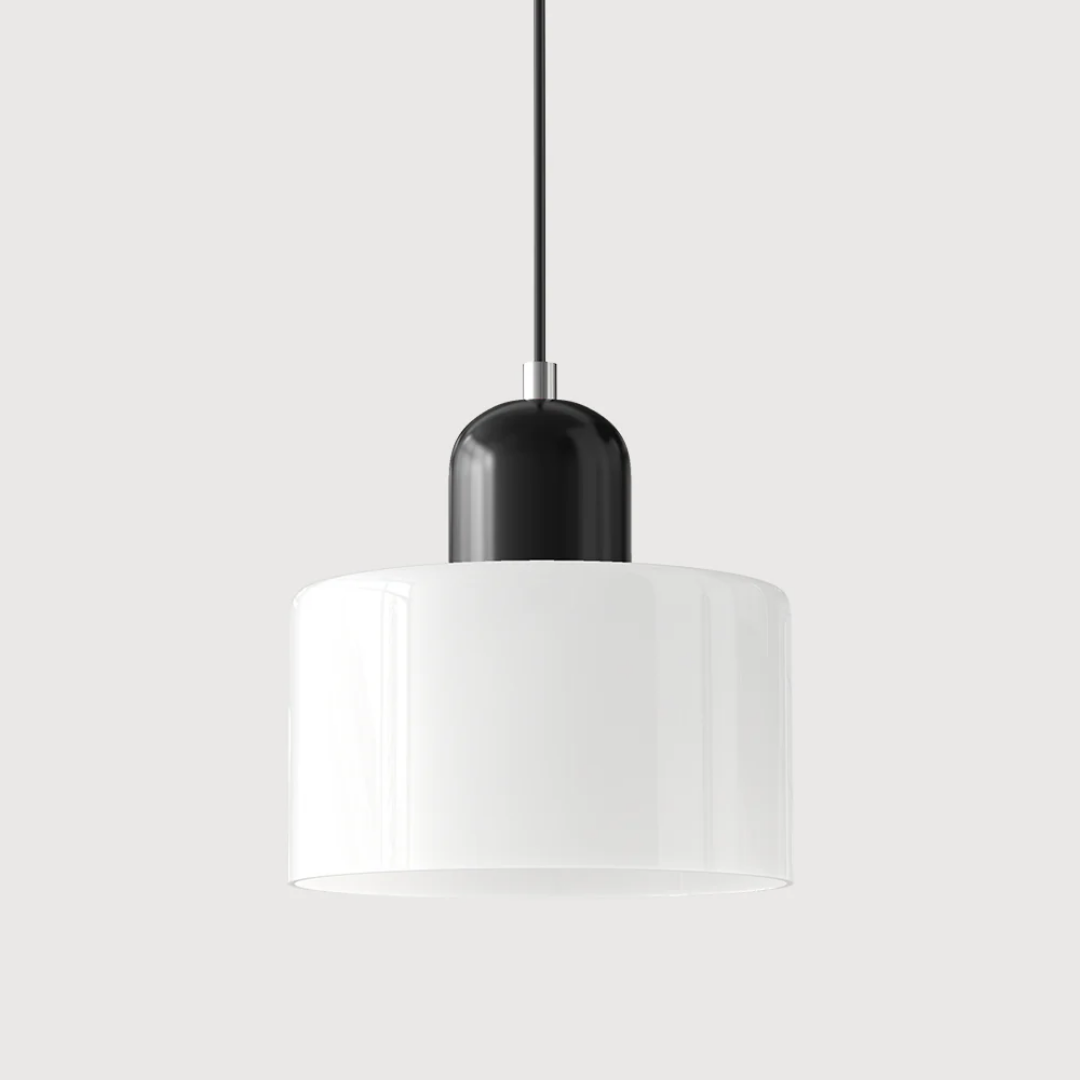 Tusa – Retro Pendellampe med Orange Glasskærm