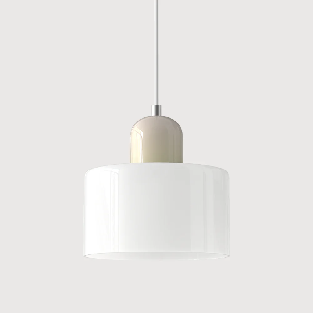 Tusa – Retro Pendellampe med Orange Glasskærm