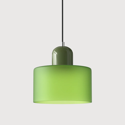 Tusa – Retro Pendellampe med Orange Glasskærm