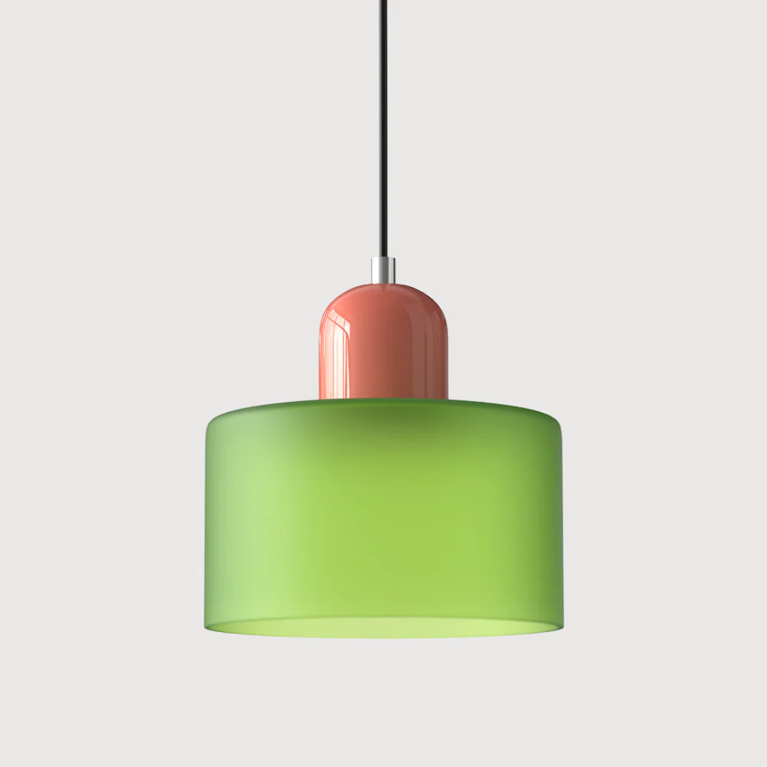 Tusa – Retro Pendellampe med Orange Glasskærm
