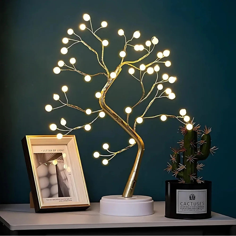 Glitrende Bonsai-lampe