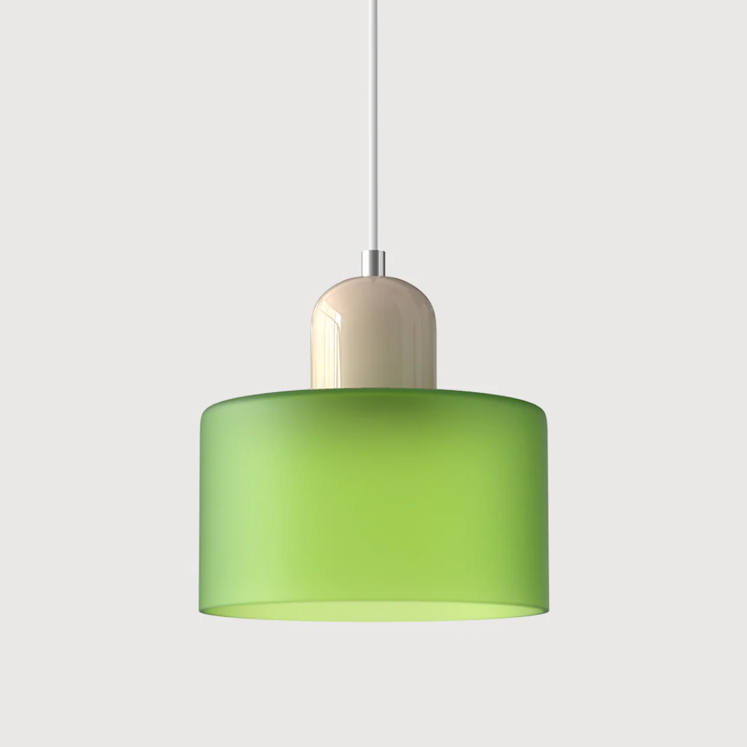 Tusa – Retro Pendellampe med Orange Glasskærm
