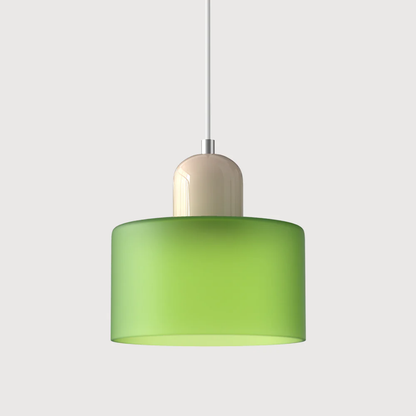 Tusa – Retro Pendellampe med Orange Glasskærm