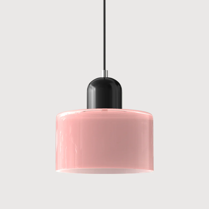 Tusa – Retro Pendellampe med Orange Glasskærm