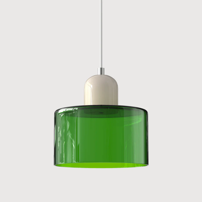 Tusa – Retro Pendellampe med Orange Glasskærm