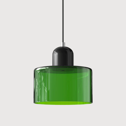 Tusa – Retro Pendellampe med Orange Glasskærm