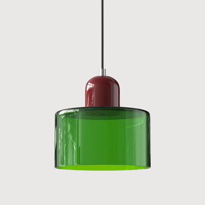 Tusa – Retro Pendellampe med Orange Glasskærm