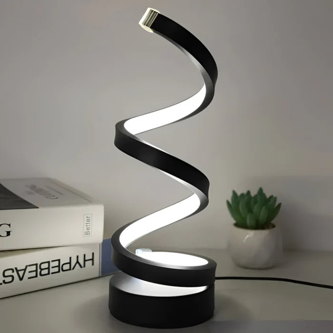Moderne Spiral LED Bordlampe 1-Lys