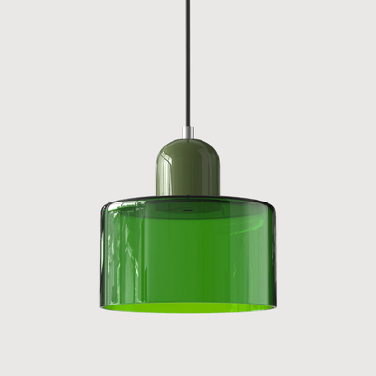 Tusa – Retro Pendellampe med Orange Glasskærm