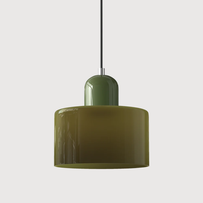Tusa – Retro Pendellampe med Orange Glasskærm