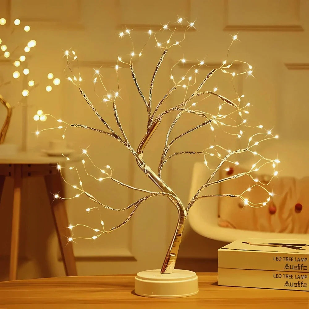 Glitrende Bonsai-lampe