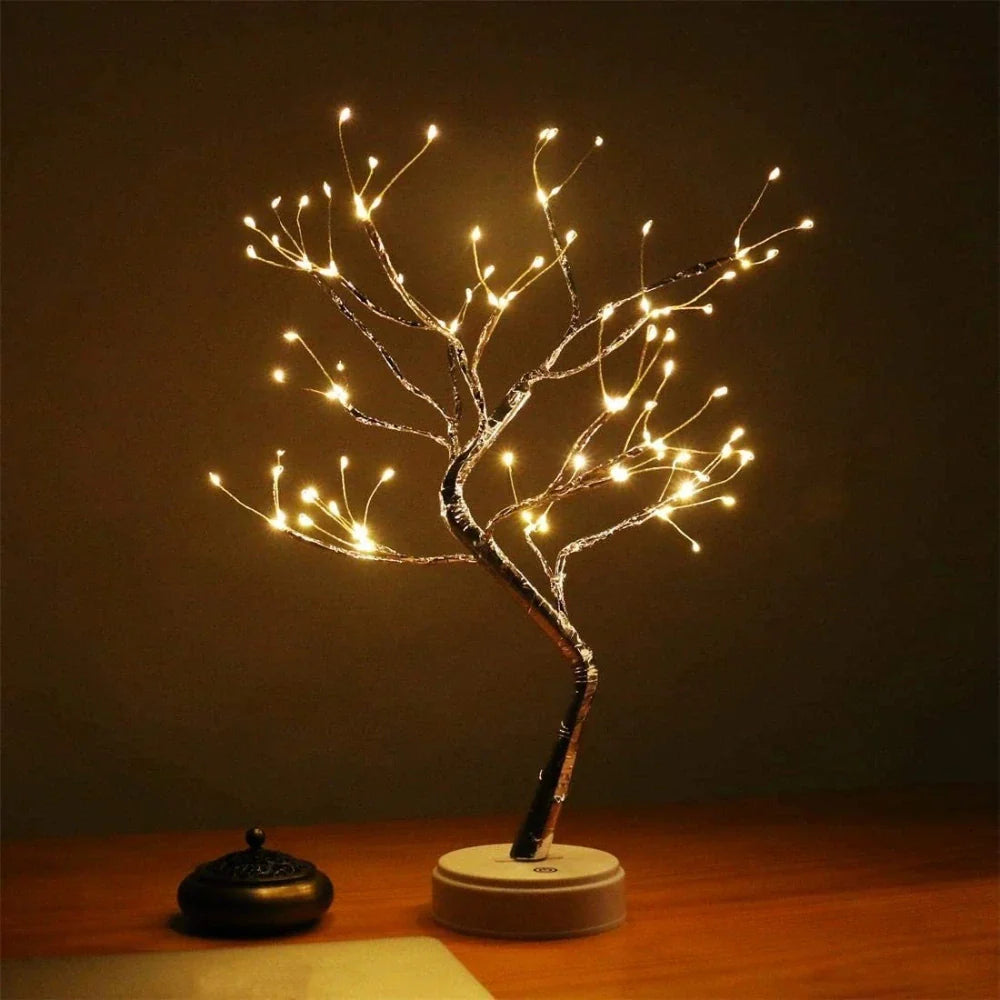 Glitrende Bonsai-lampe