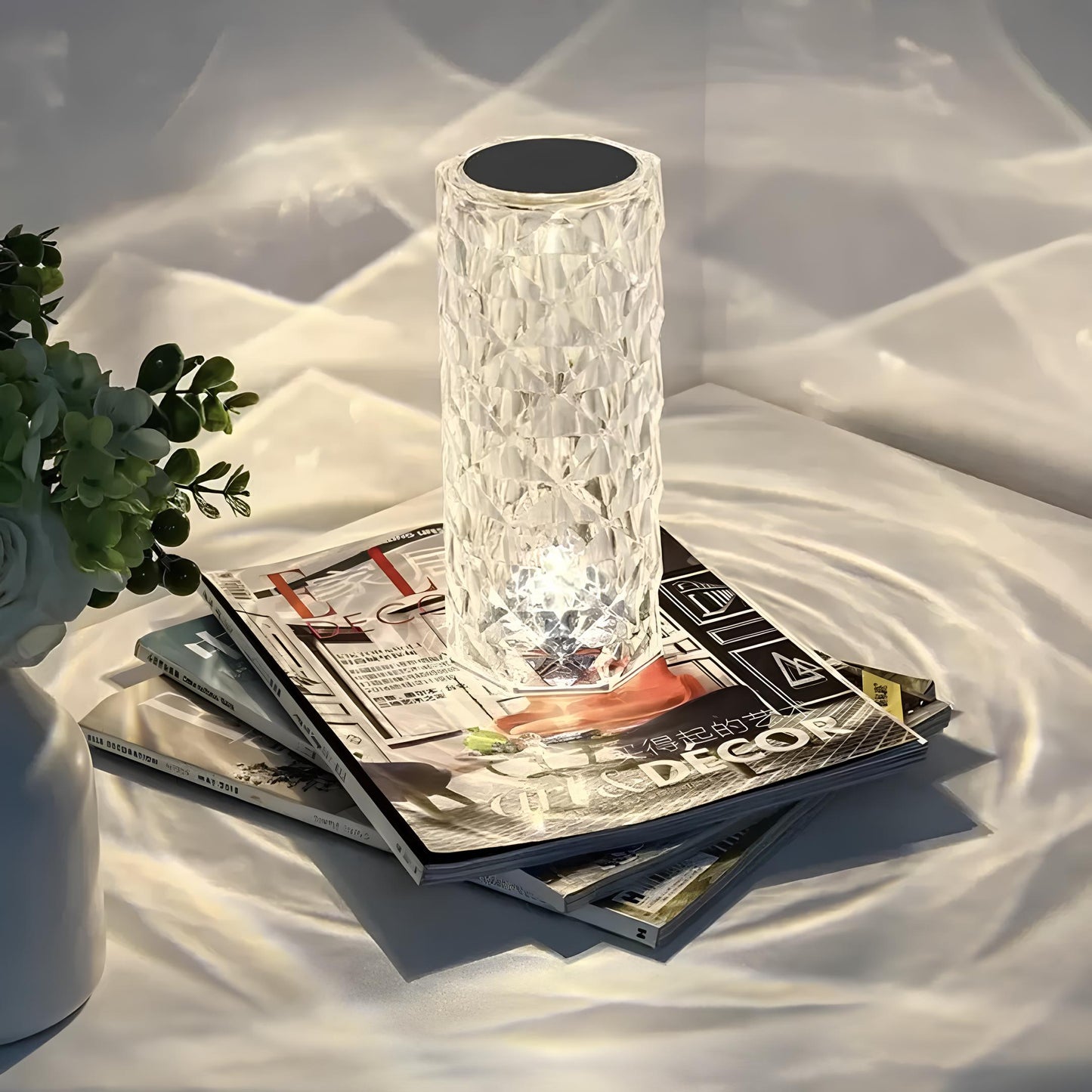 Touch-lampe i Krystal
