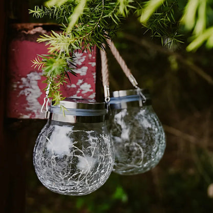 StjerneKrukke™ – Solcellelanterne med krakeleret glas