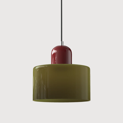 Tusa – Retro Pendellampe med Orange Glasskærm