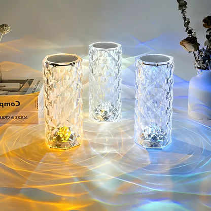 Touch-lampe i Krystal