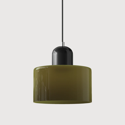 Tusa – Retro Pendellampe med Orange Glasskærm