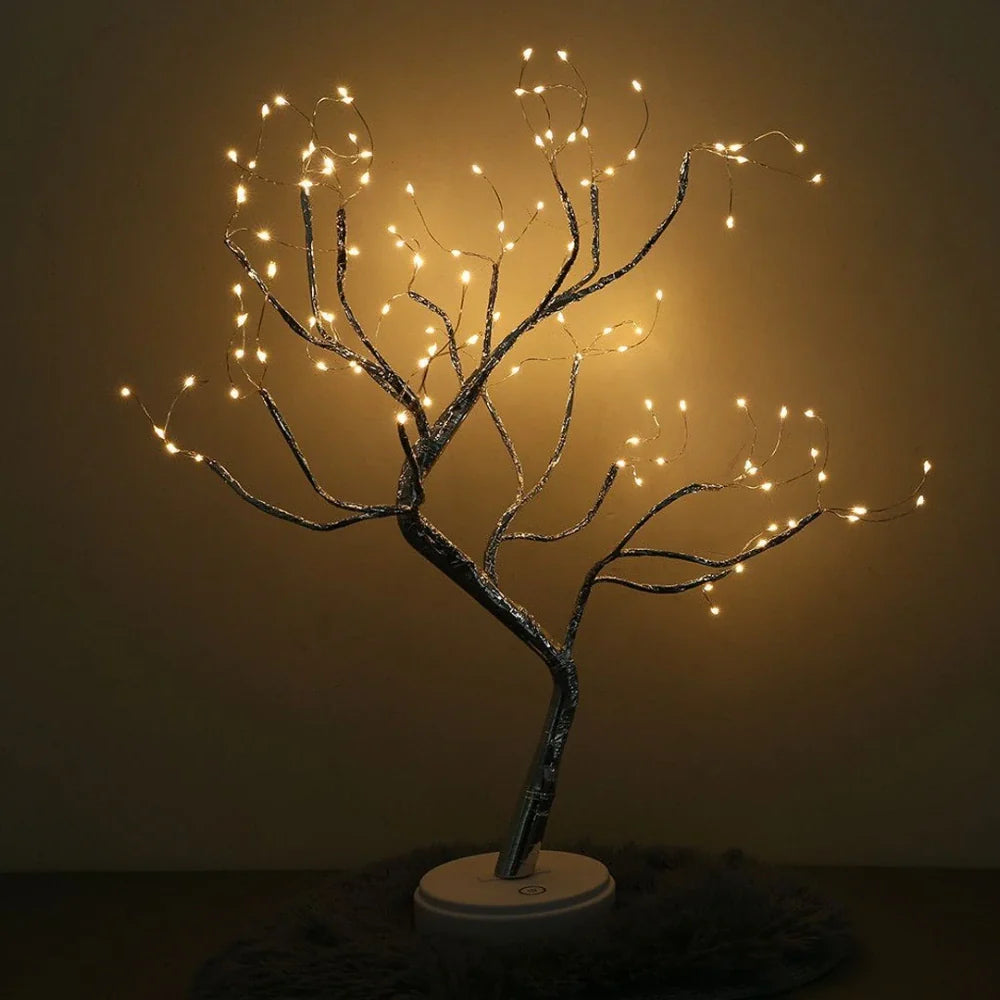 Glitrende Bonsai-lampe