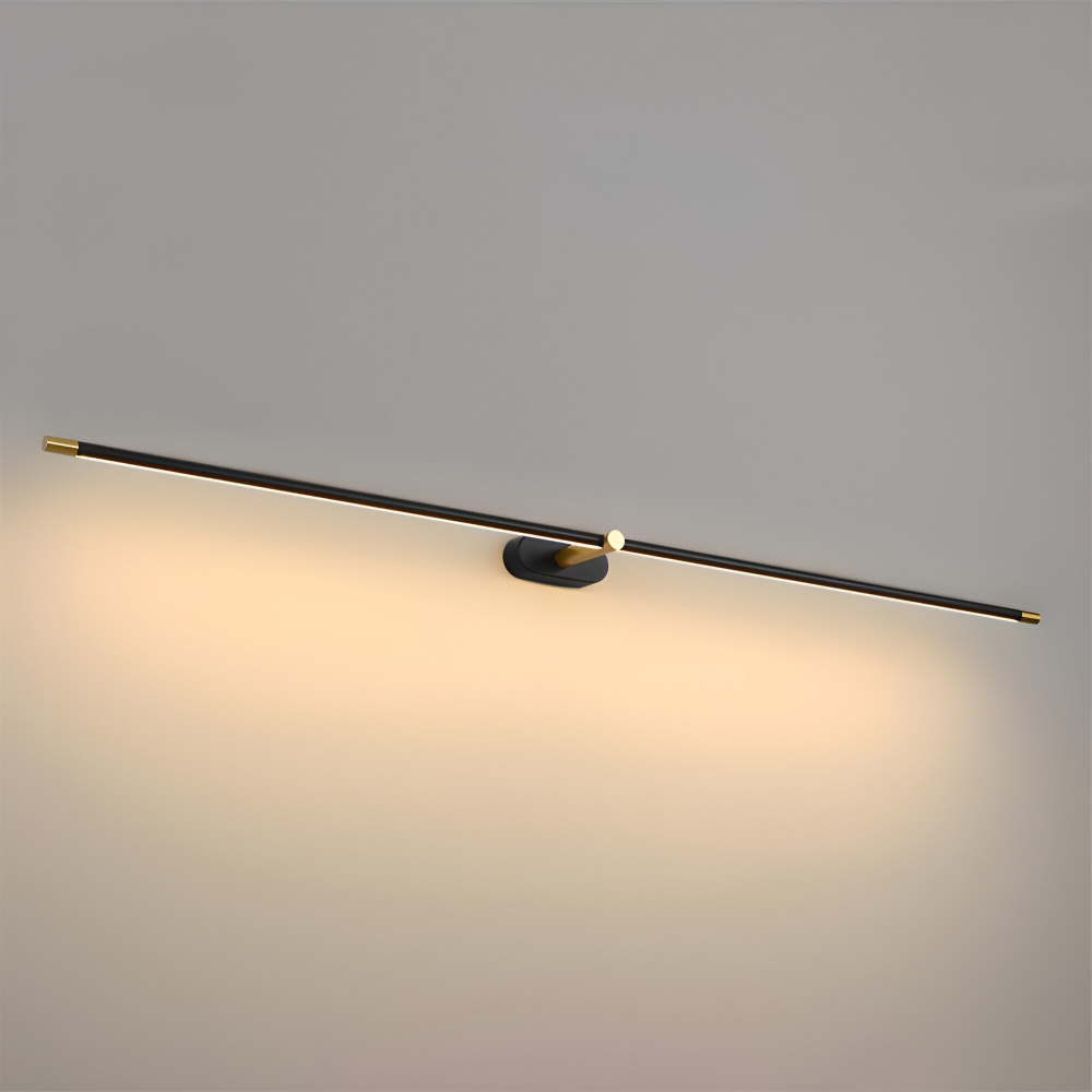 LineaGlow – Slank LED Væglampe i Sort & Guld