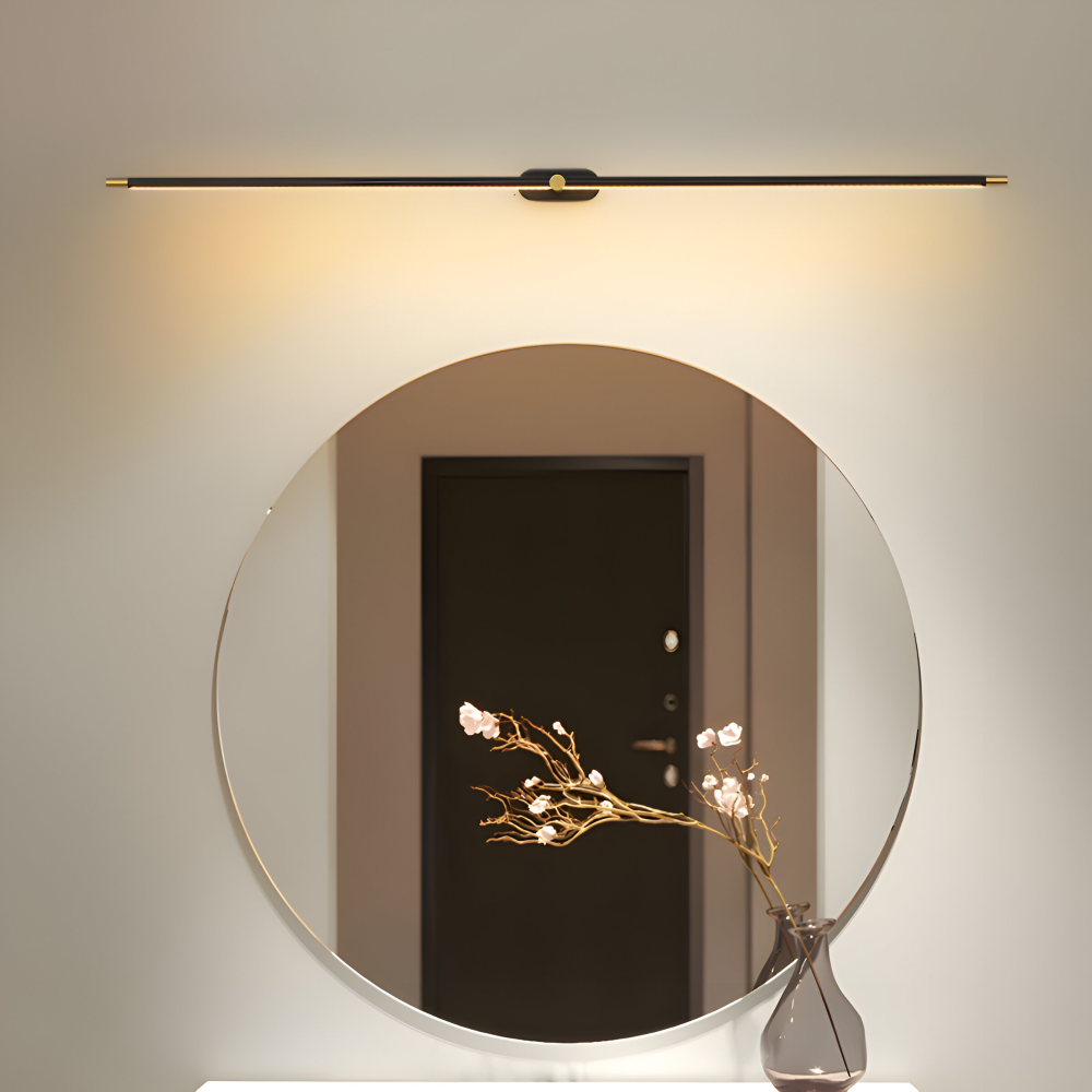 LineaGlow – Slank LED Væglampe i Sort & Guld