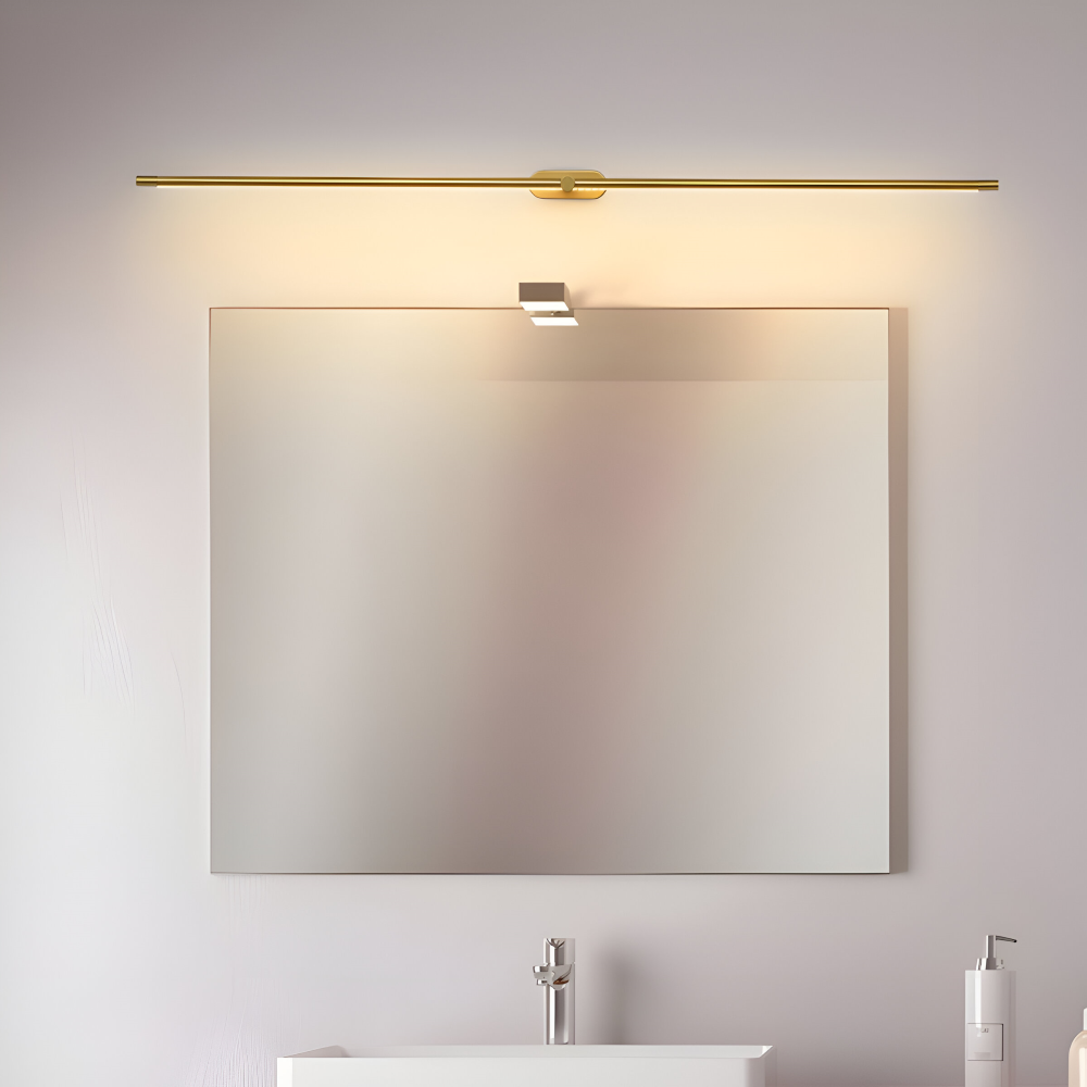 LineaGlow – Slank LED Væglampe i Sort & Guld