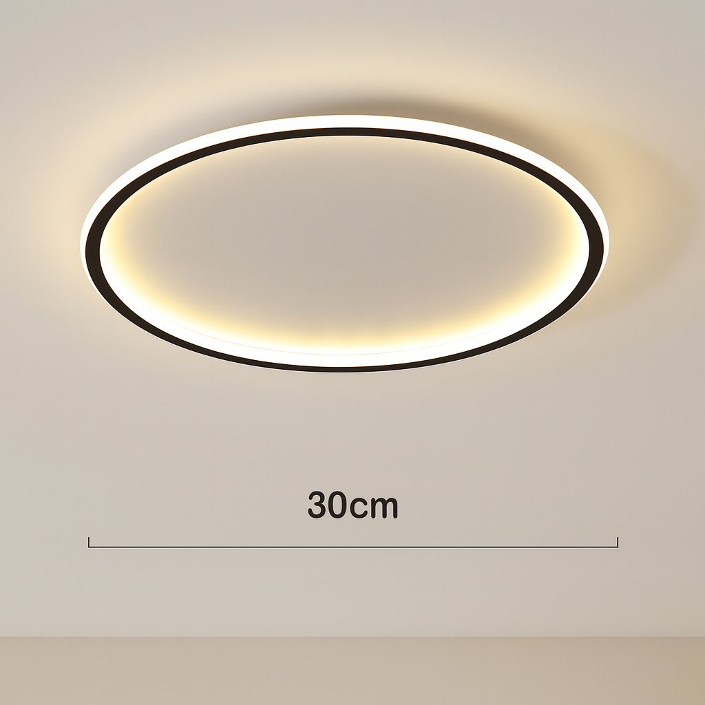 Rund LED Loftslampe med Blød Lysring  Skandinavisk Stil