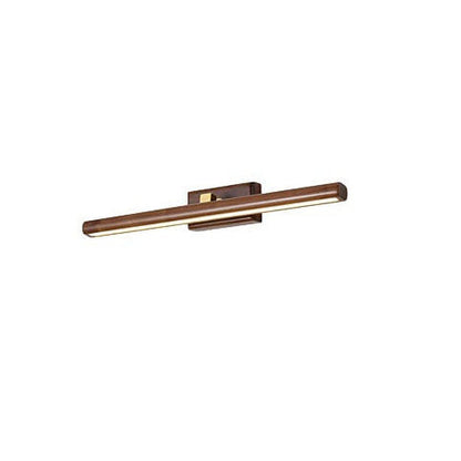 NordGlød | Lineær LED Væglampe i Kobber og Træ  3 Lysfarver