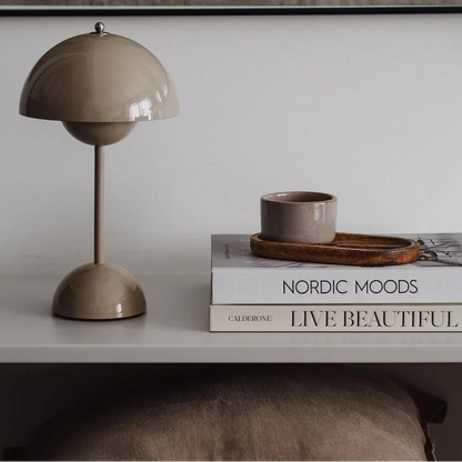 NordLys | Trådløs Touch Bordlampe med Kuppelform  Dæmpbar LED