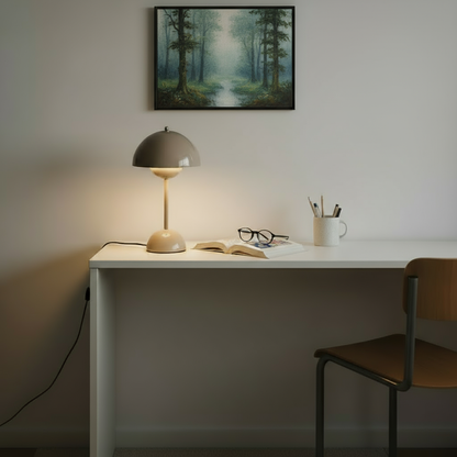 NordLys | Trådløs Touch Bordlampe med Kuppelform  Dæmpbar LED