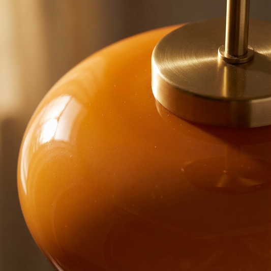 LysNord | Rund Glasloftlampe med Vintage Udtryk  LED