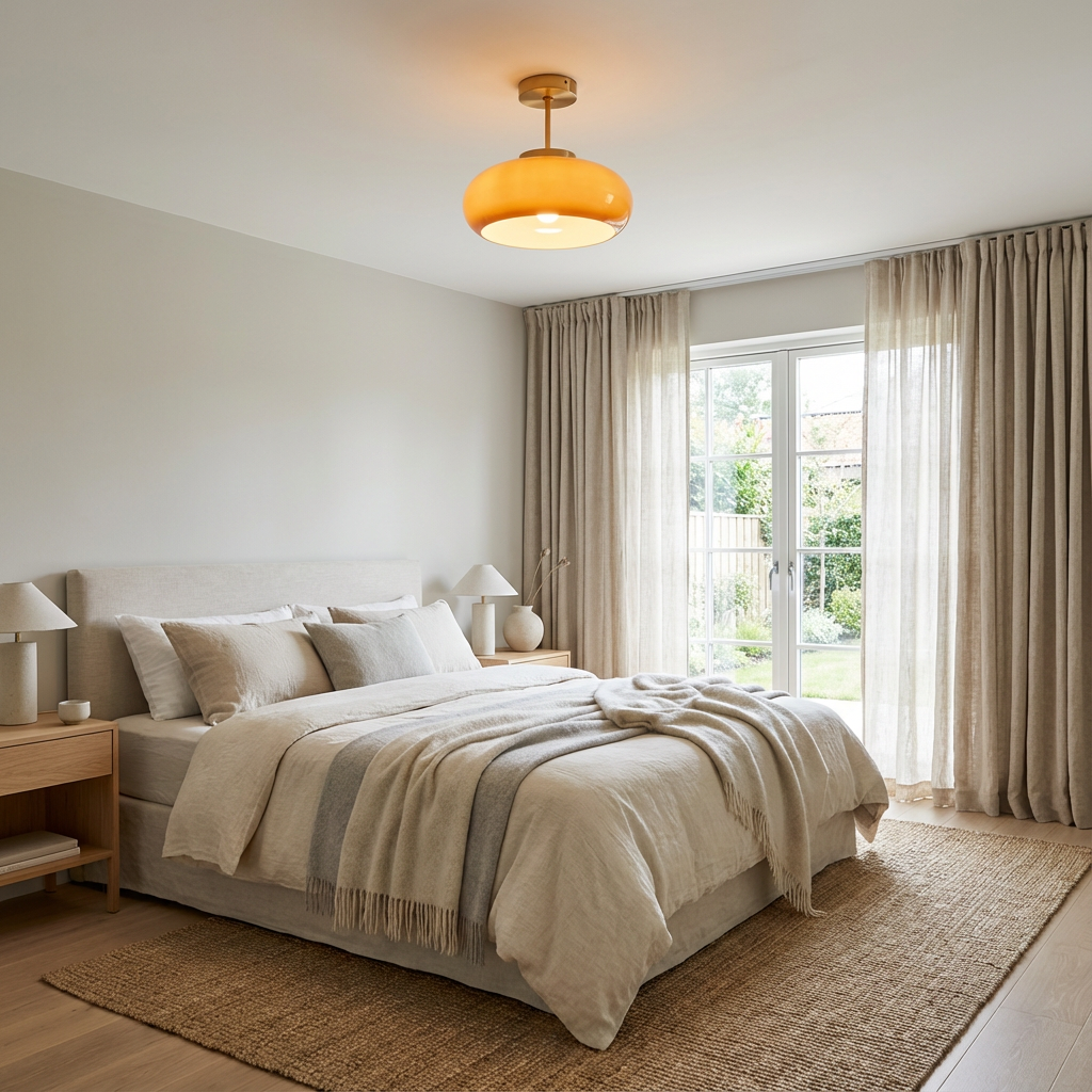 LysNord | Rund Glasloftlampe med Vintage Udtryk  LED