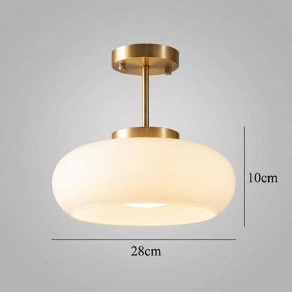 LysNord | Rund Glasloftlampe med Vintage Udtryk  LED