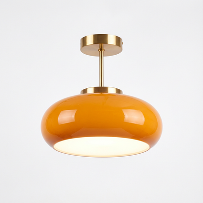 LysNord | Rund Glasloftlampe med Vintage Udtryk  LED