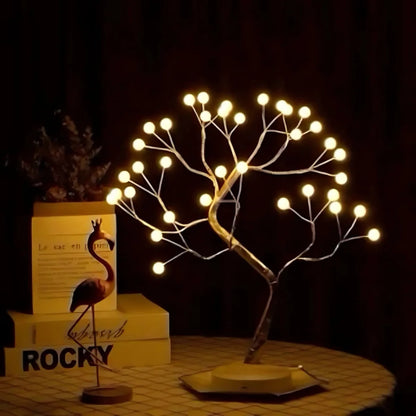 Glitrende Bonsai-lampe